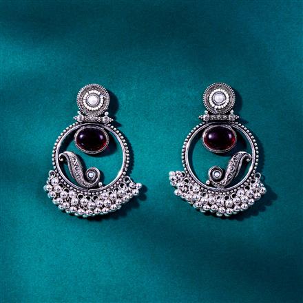 Classic Earring With Oxidised Plating