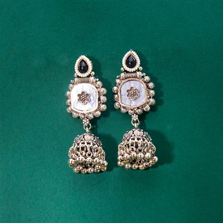 Jhumki With Oxidised Plating