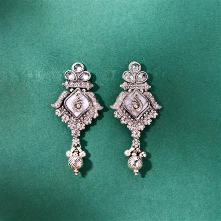 Mother Of Pearl Earring With Oxidised Plating