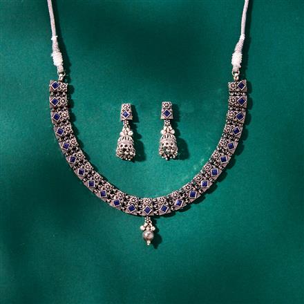 Classic Necklace With Oxidised Plating
