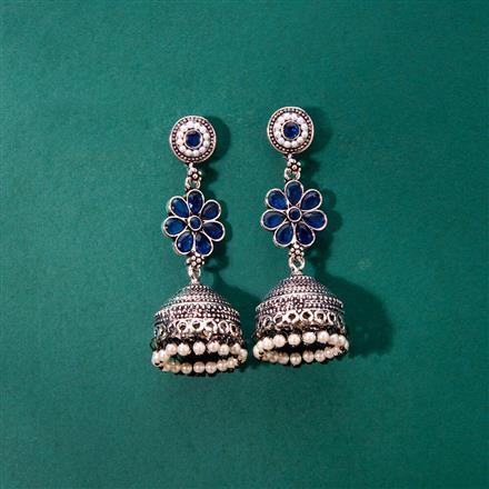 Jhumki With Oxidised Plating