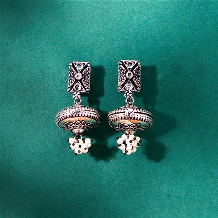 Classic Earring With Oxidised Plating