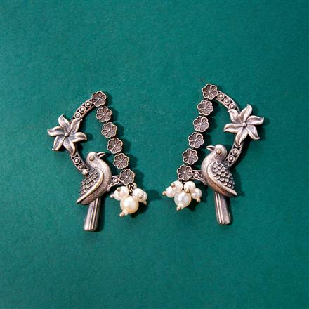 Classic Earring With Oxidised Plating