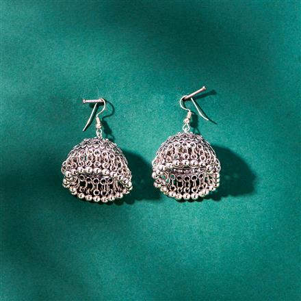 Jhumki With Oxidised Plating