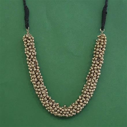 Oxidised Classic Necklace With Mehndia Plating