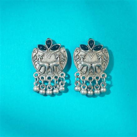 Classic Earring With Oxidised Plating