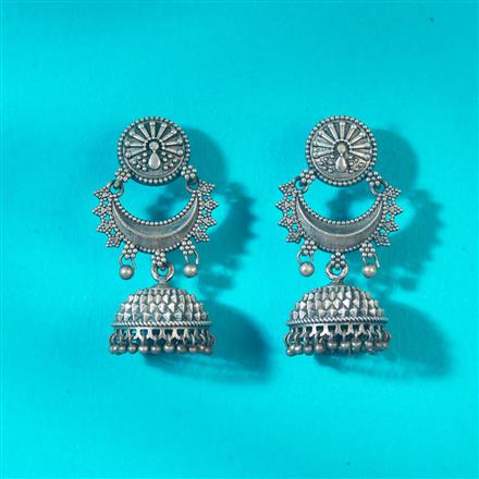 Jhumki With Oxidised Plating
