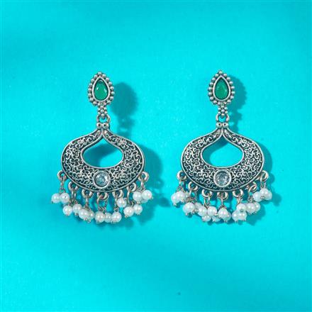 Classic Earring With Oxidised Plating