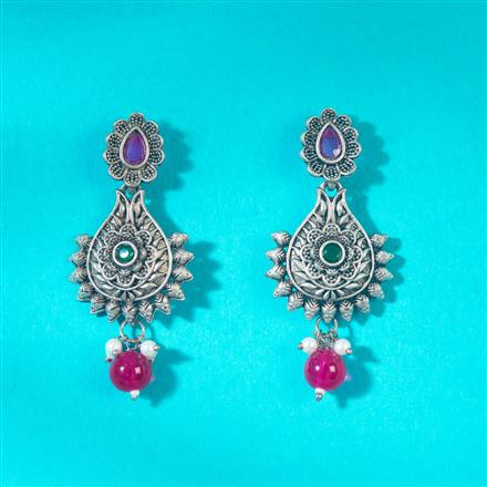 Classic Earring With Oxidised Plating