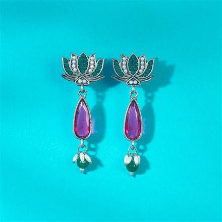 Classic Earring With Oxidised Plating