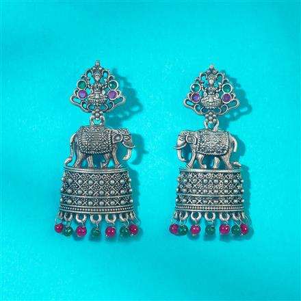 Classic Earring With Oxidised Plating