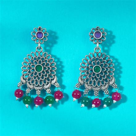 Classic Earring With Oxidised Plating