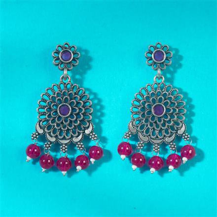 Classic Earring With Oxidised Plating