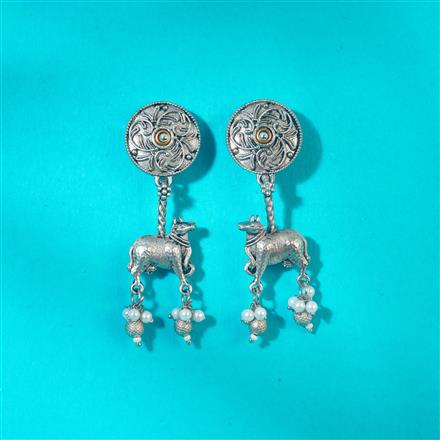 Classic Earring With Oxidised Plating