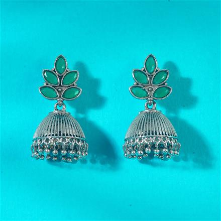 Jhumki With Oxidised Plating