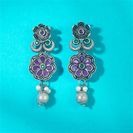 Classic Earring With Oxidised Plating