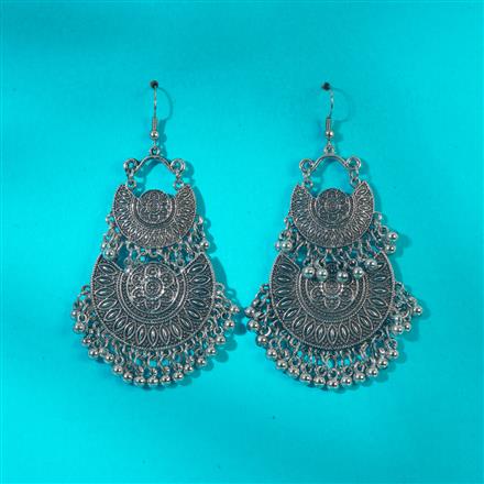 Classic Earring With Oxidised Plating