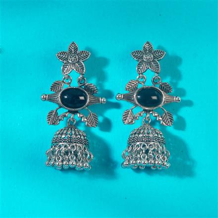 Jhumki With Oxidised Plating