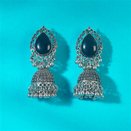 Jhumki With Oxidised Plating
