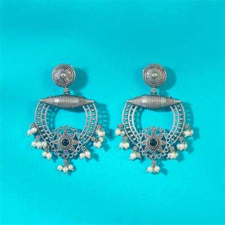 Classic Earring With Oxidised Plating
