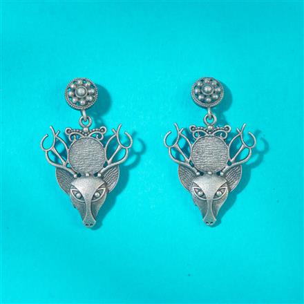 Classic Earring With Oxidised Plating