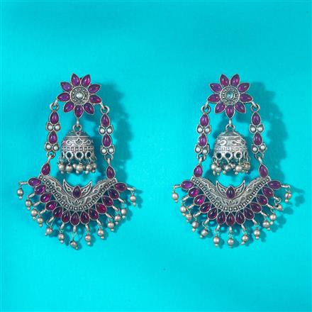 Jhumki With Oxidised Plating