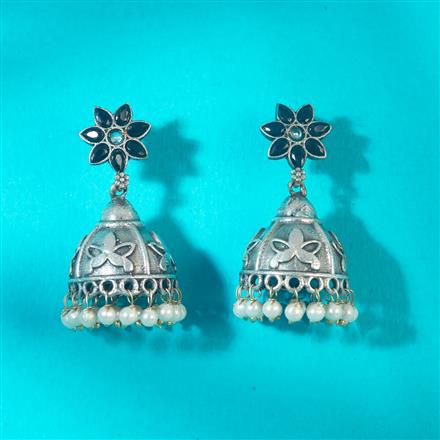 Jhumki With Oxidised Plating
