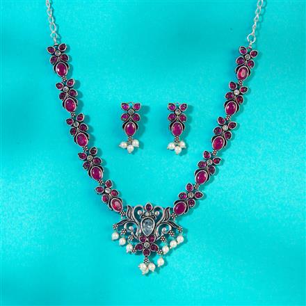 Classic Necklace With Oxidised Plating