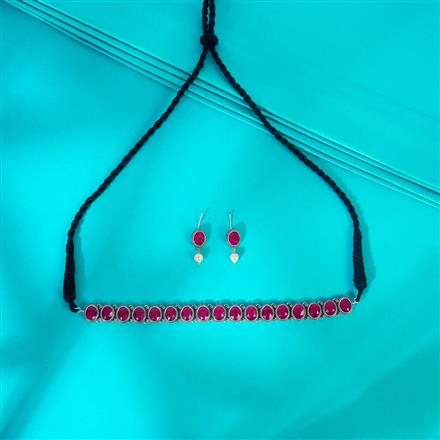 Choker Necklace With Oxidised Plating