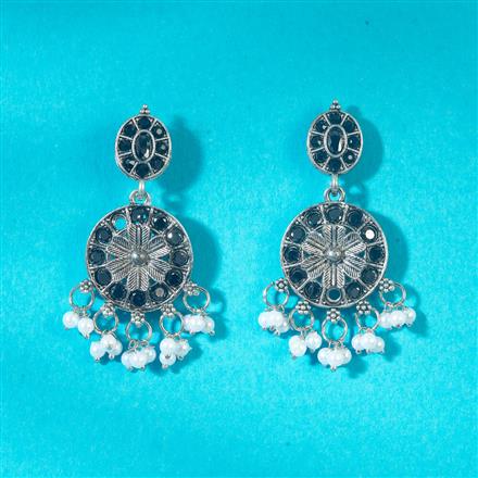 Classic Earring With Oxidised Plating