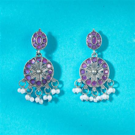 Classic Earring With Oxidised Plating