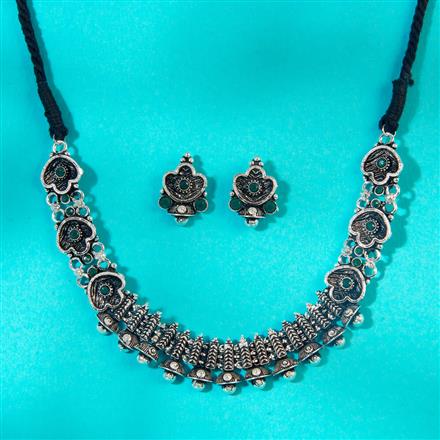 Classic Necklace With Oxidised Plating