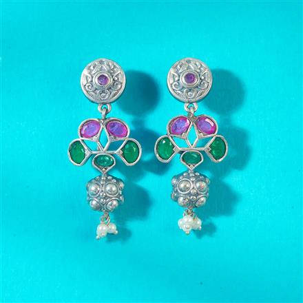 Classic Earring With Oxidised Plating