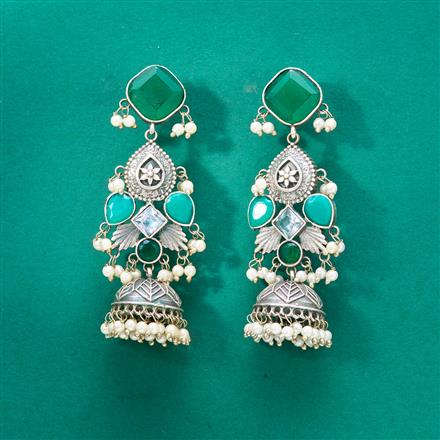 Jhumki With Oxidised Plating
