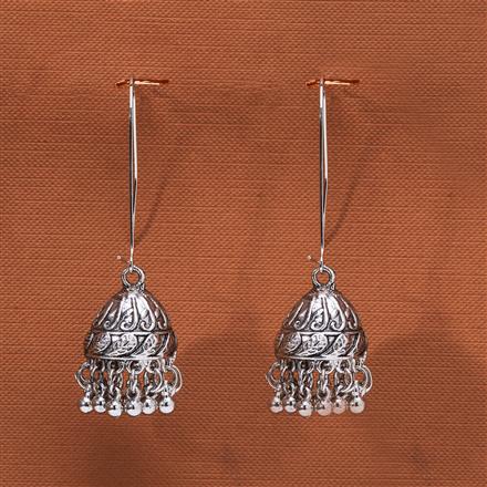 Jhumki With Oxidised Plating