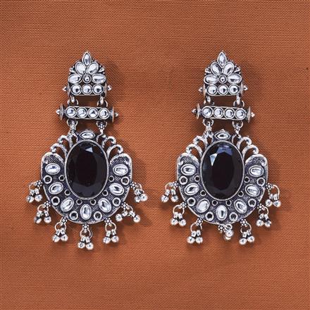 Classic Earring With Oxidised Plating