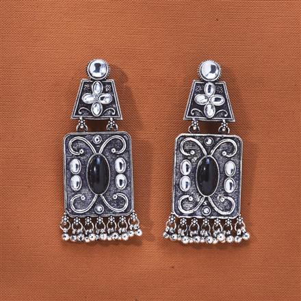 Classic Earring With Oxidised Plating
