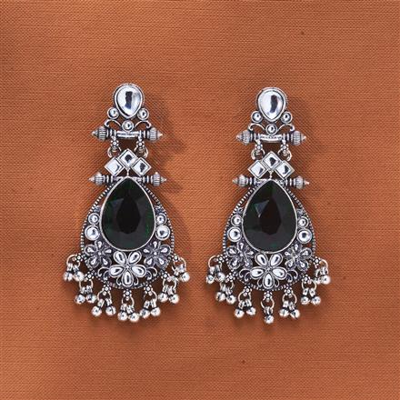 Classic Earring With Oxidised Plating