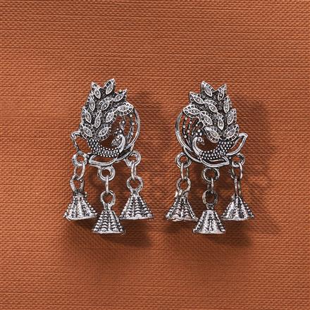 Jhumki With Oxidised Plating