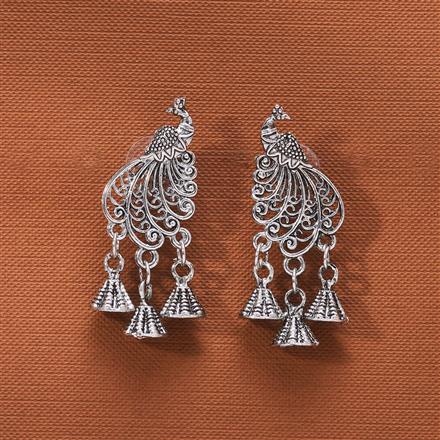 Jhumki With Oxidised Plating