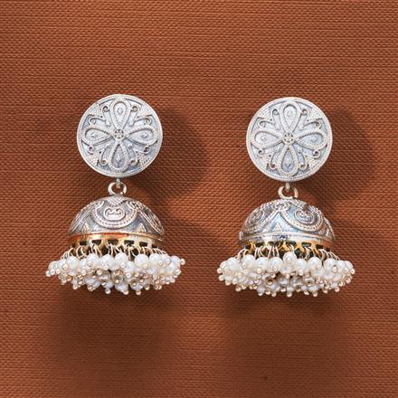 Jhumki With Oxidised Plating