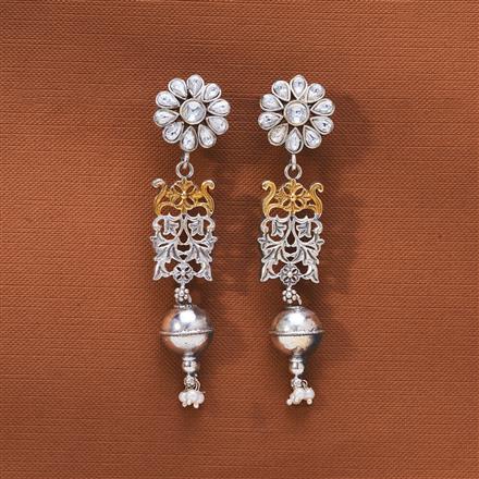Oxidised Classic Earring With 2 Tone Plating