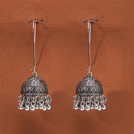Jhumki With Oxidised Plating