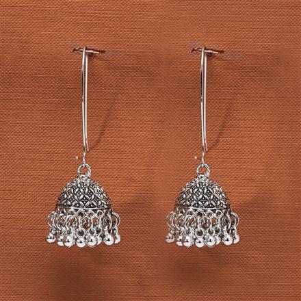 Jhumki With Oxidised Plating