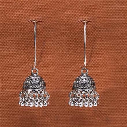 Jhumki With Oxidised Plating
