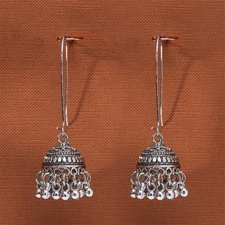 Jhumki With Oxidised Plating