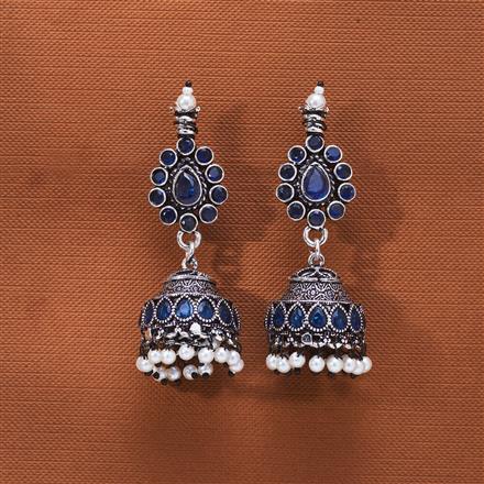 Jhumki With Oxidised Plating