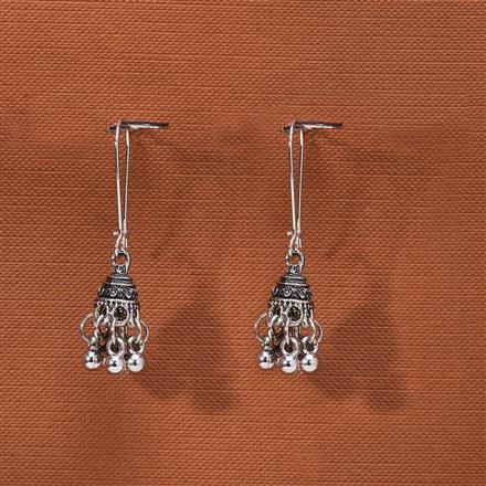 Jhumki With Oxidised Plating