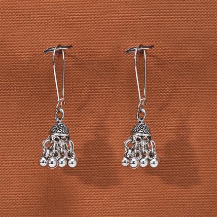 Jhumki With Oxidised Plating