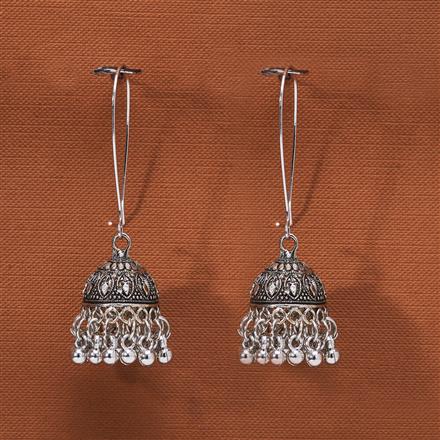 Jhumki With Oxidised Plating